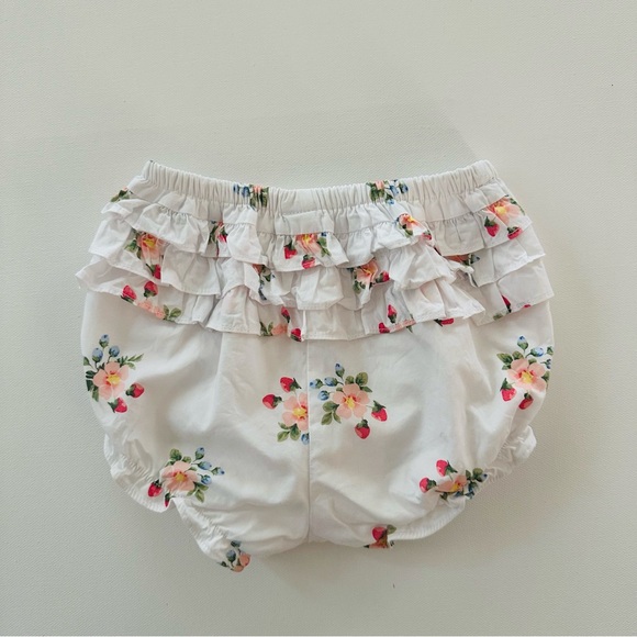 Janie and Jack 12-18 Months Baby Girl White Floral Strawberry Outfit Summer - Picture 2 of 7